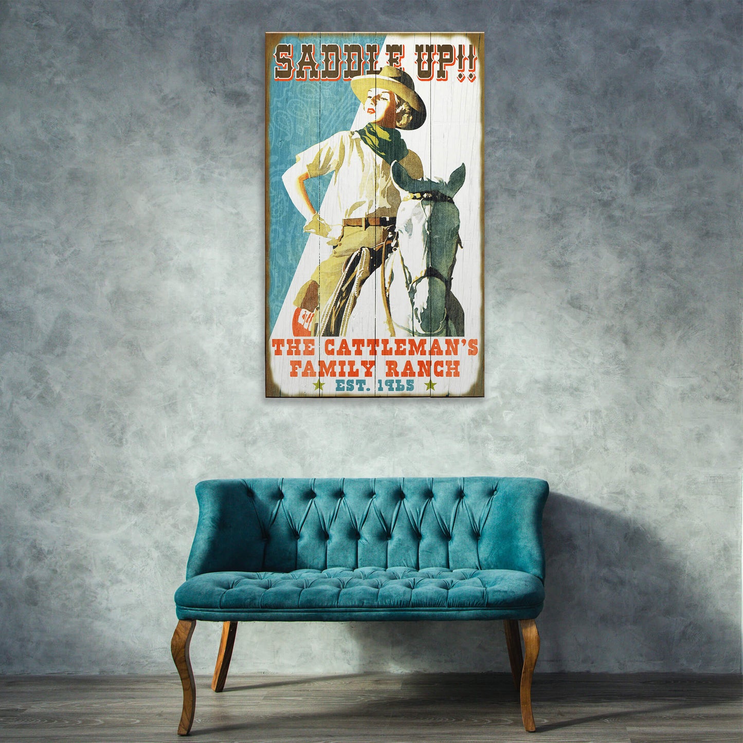 Saddle Up - Wood & Metal Wall Art