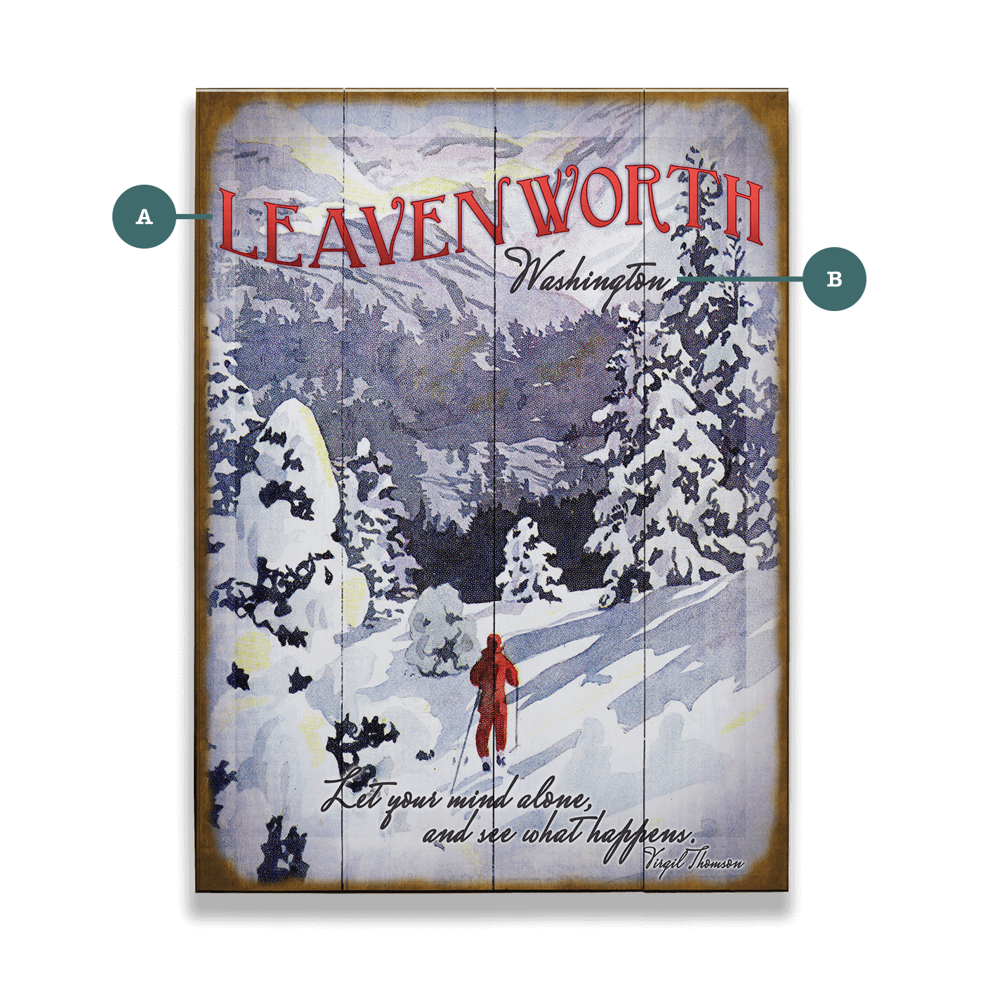 Let Your Mind Alone: Virgil Thomson - Wood & Metal Wall Art