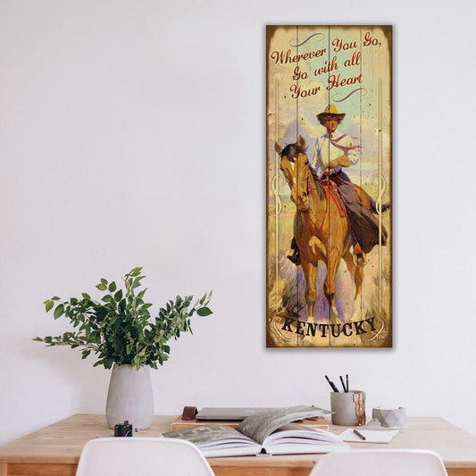 Go with all Your Heart - Wood & Metal Wall Art