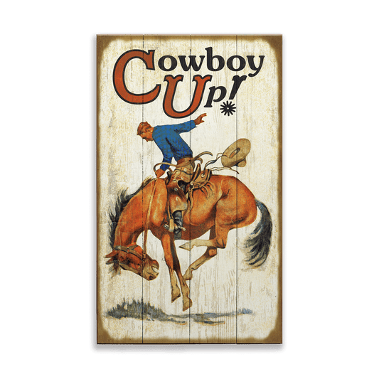 Cowboy Up: Generic - Wood & Metal Wall Art