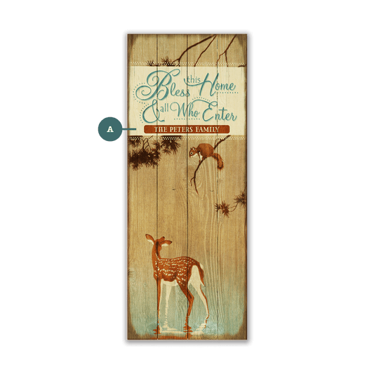 Bless this Home and all Who Enter - Wood & Metal Wall Art