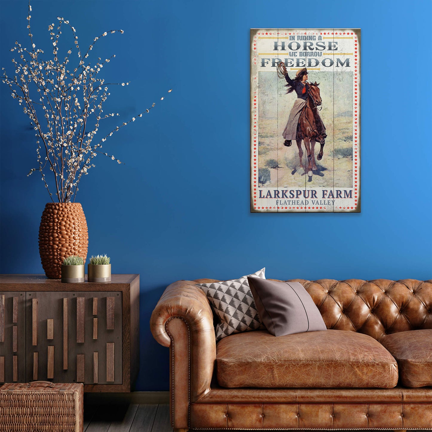 In Riding a Horse We Borrow Freedom - Wood & Metal Wall Art