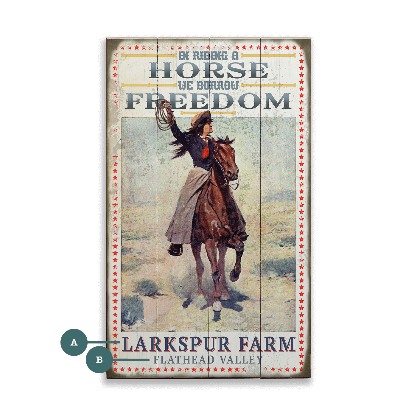 In Riding a Horse We Borrow Freedom - Wood & Metal Wall Art
