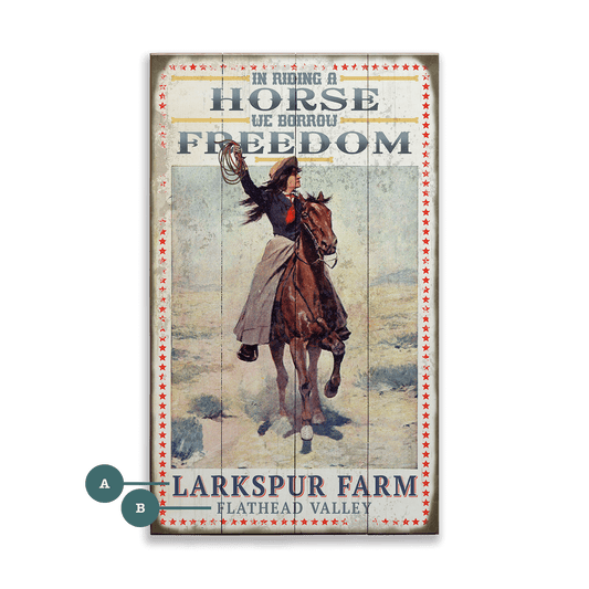 In Riding a Horse We Borrow Freedom - Wood & Metal Wall Art
