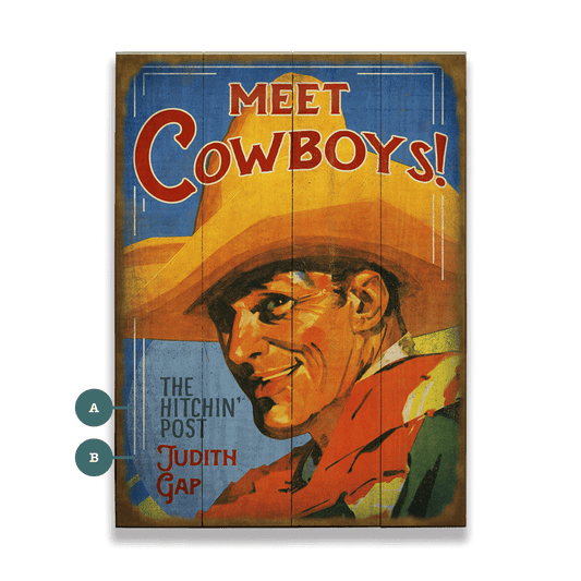 Meet Cowboys - Wood & Metal Wall Art
