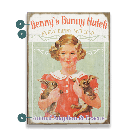 Every Bunny Welcome - Wood & Metal Wall Art
