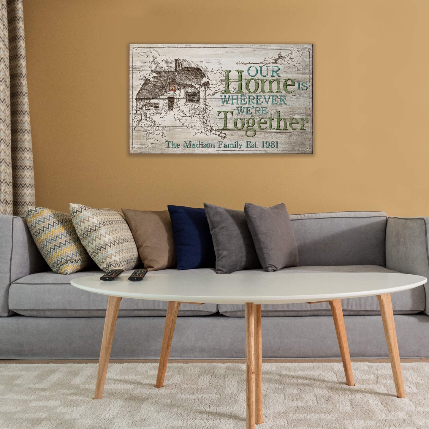 Our Home is Wherever We're Together - Wood & Metal Wall Art
