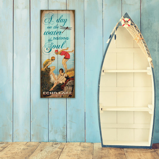A Day on the Water Restores the Soul - Wood & Metal Wall Art