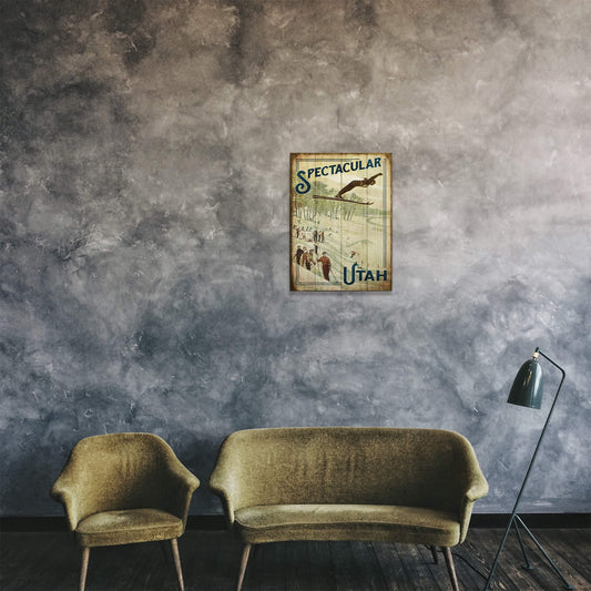 Spectacular Ski Jumper - Wood & Metal Wall Art