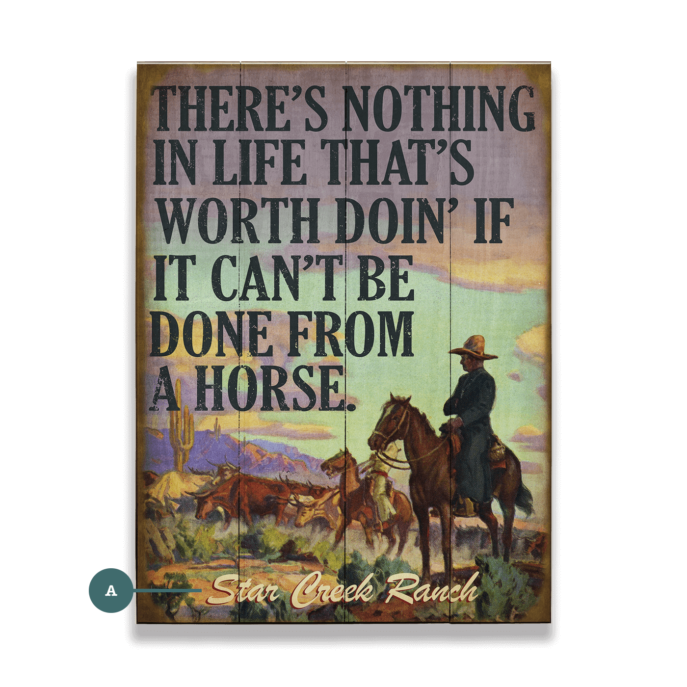 Nothing in Life Worth Doin' - Wood & Metal Wall Art
