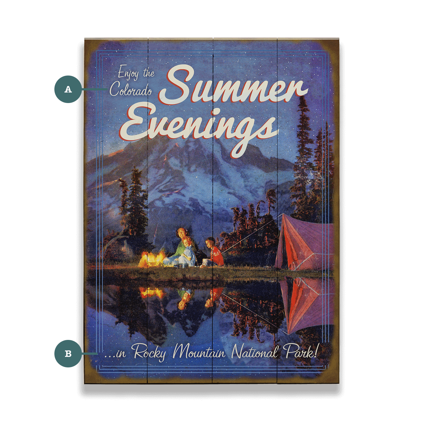 Enjoy the Summer Evenings - Wood & Metal Wall Art