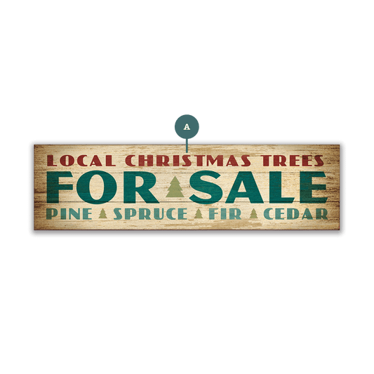 Christmas Trees for Sale - Wood & Metal Wall Art
