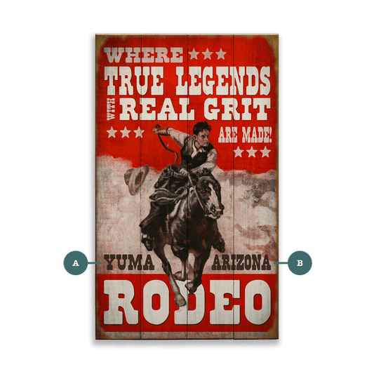 True Legends with Real Grit - Wood & Metal Wall Art