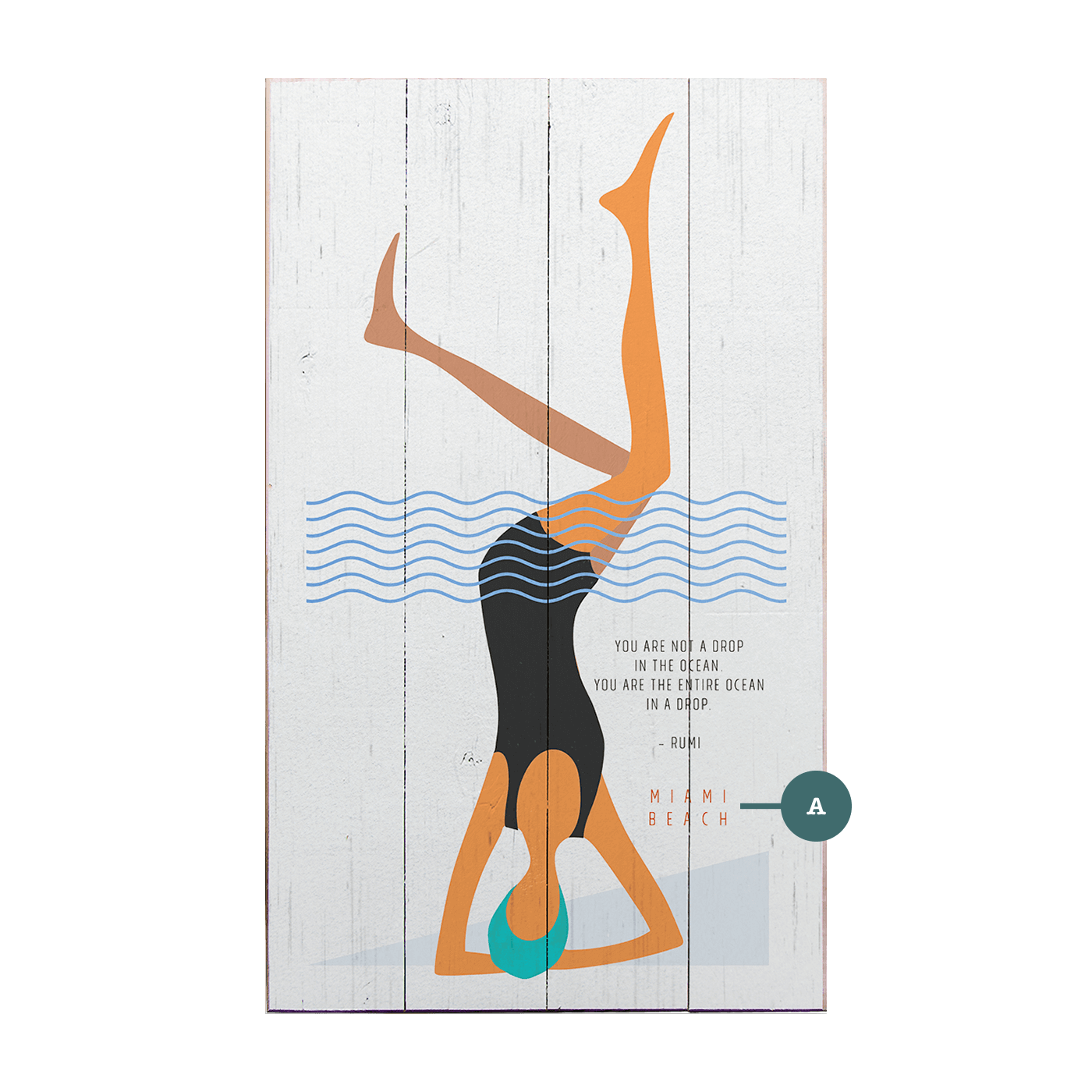 Drop in the Ocean - Wood & Metal Wall Art