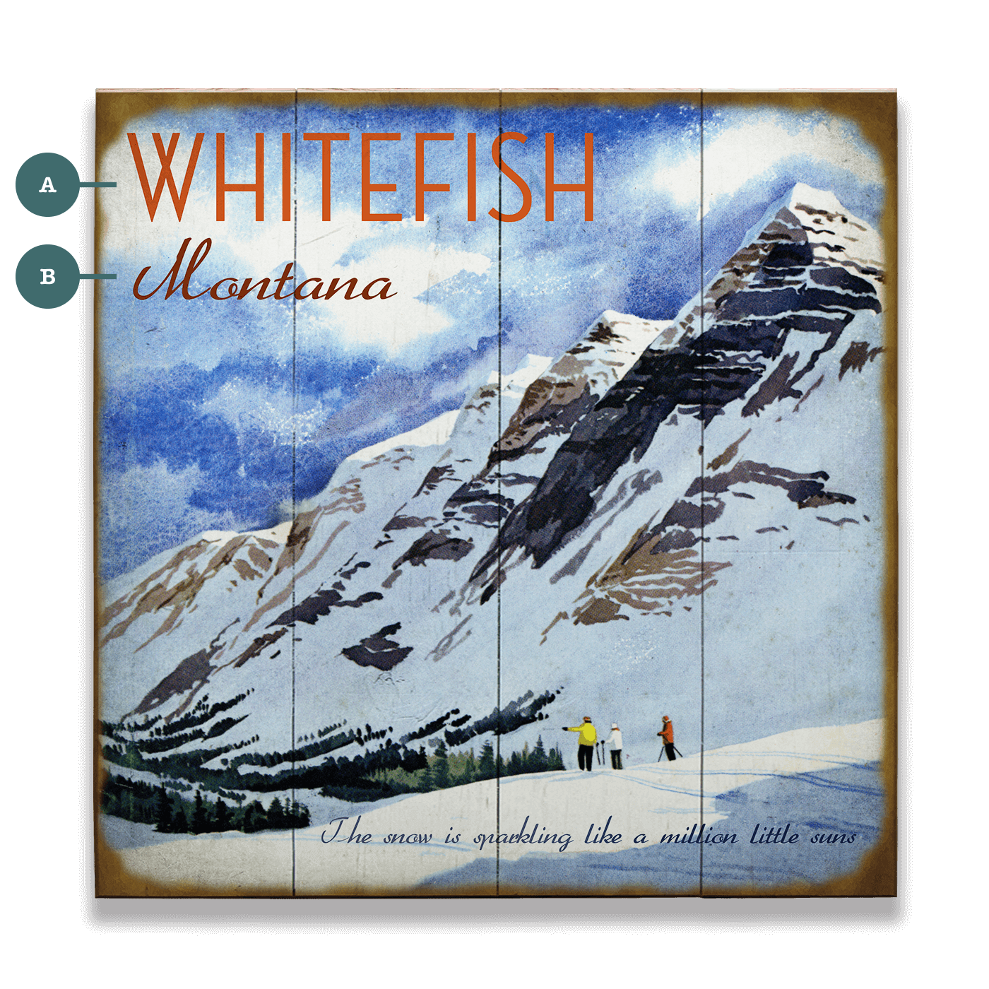 Winter's Sparkle - Wood & Metal Wall Art