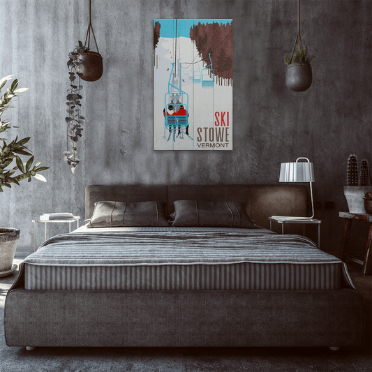 Mountain Chair Lift - Wood & Metal Wall Art