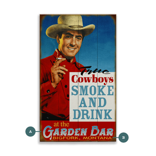 True Cowboys - Wood & Metal Wall Art