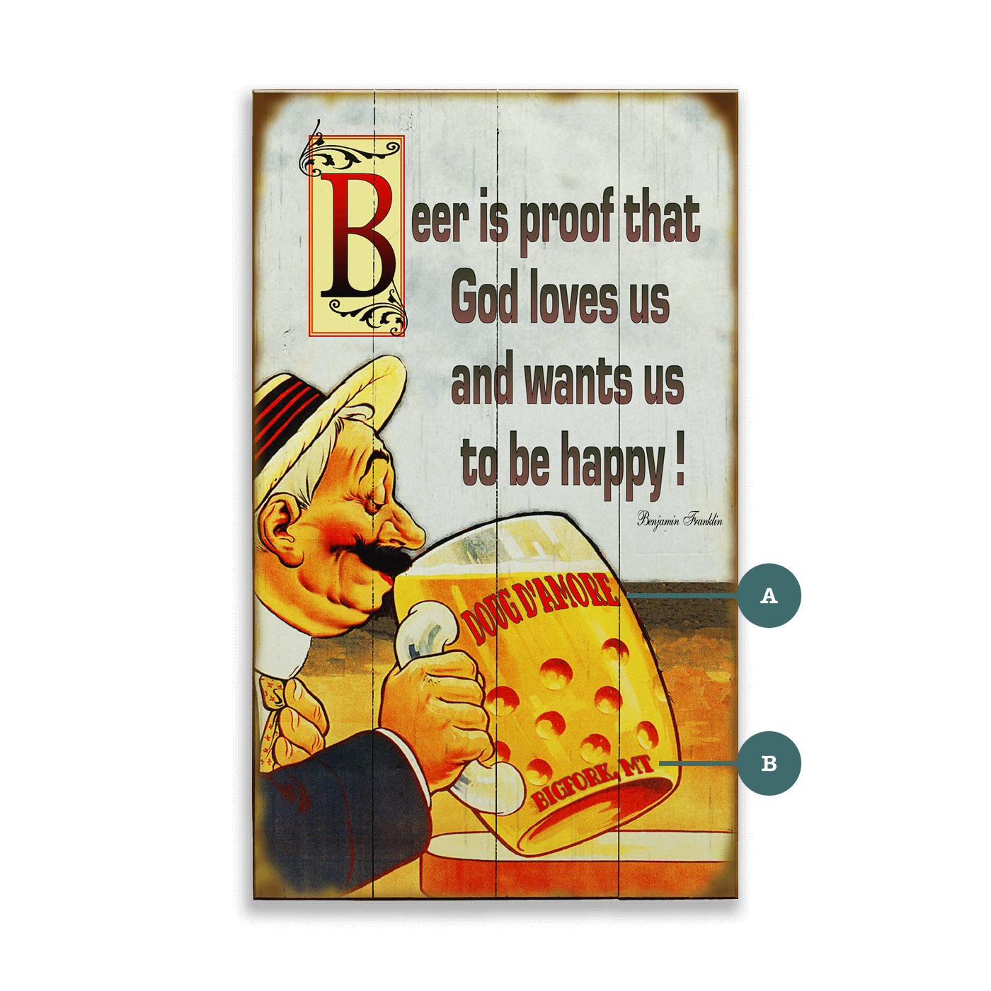 Beer is Proof - Wood & Metal Wall Art