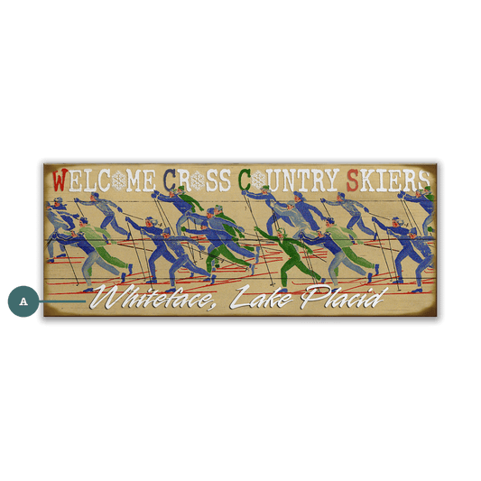 Welcome Cross Country Skiers - Wood & Metal Wall Art