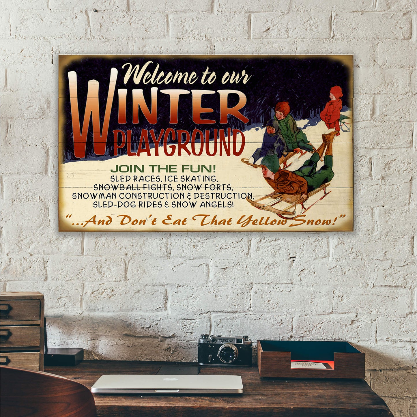 Yellow Snow: Generic - Wood & Metal Wall Art