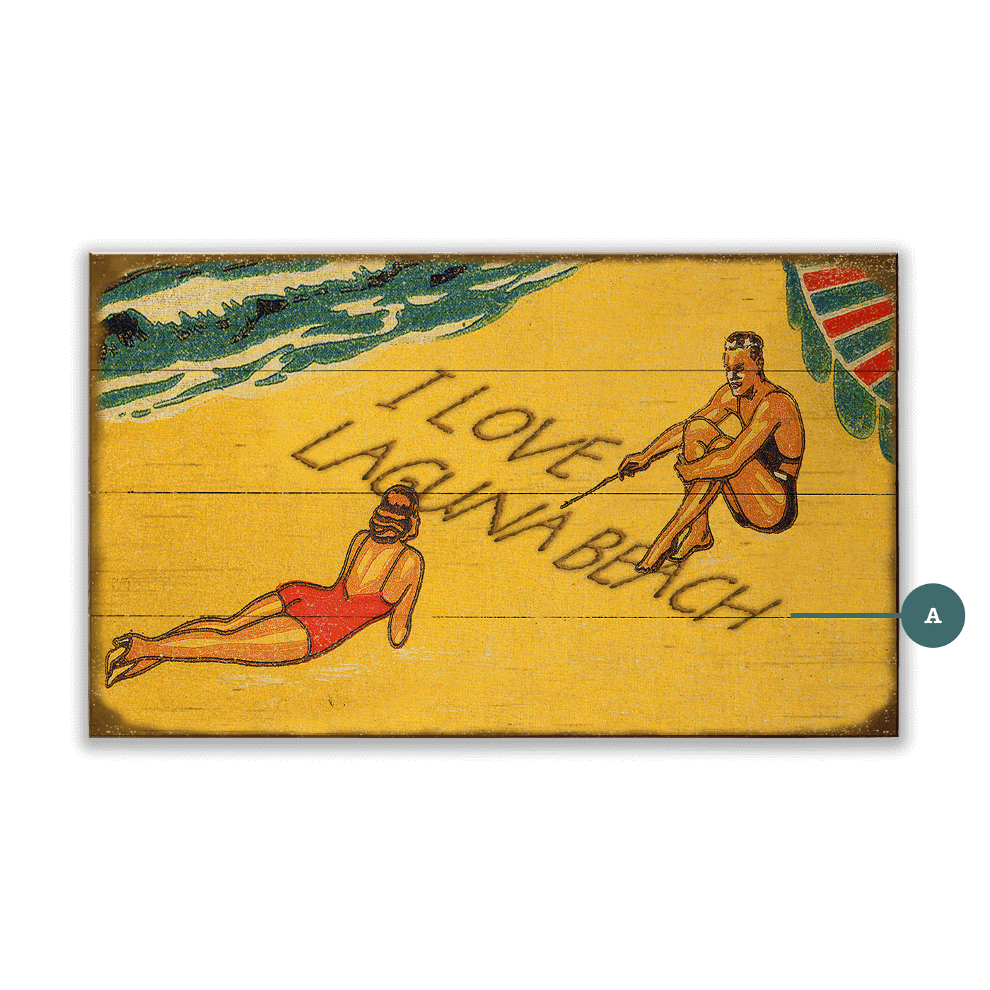 I Love the Beach - Wood & Metal Wall Art