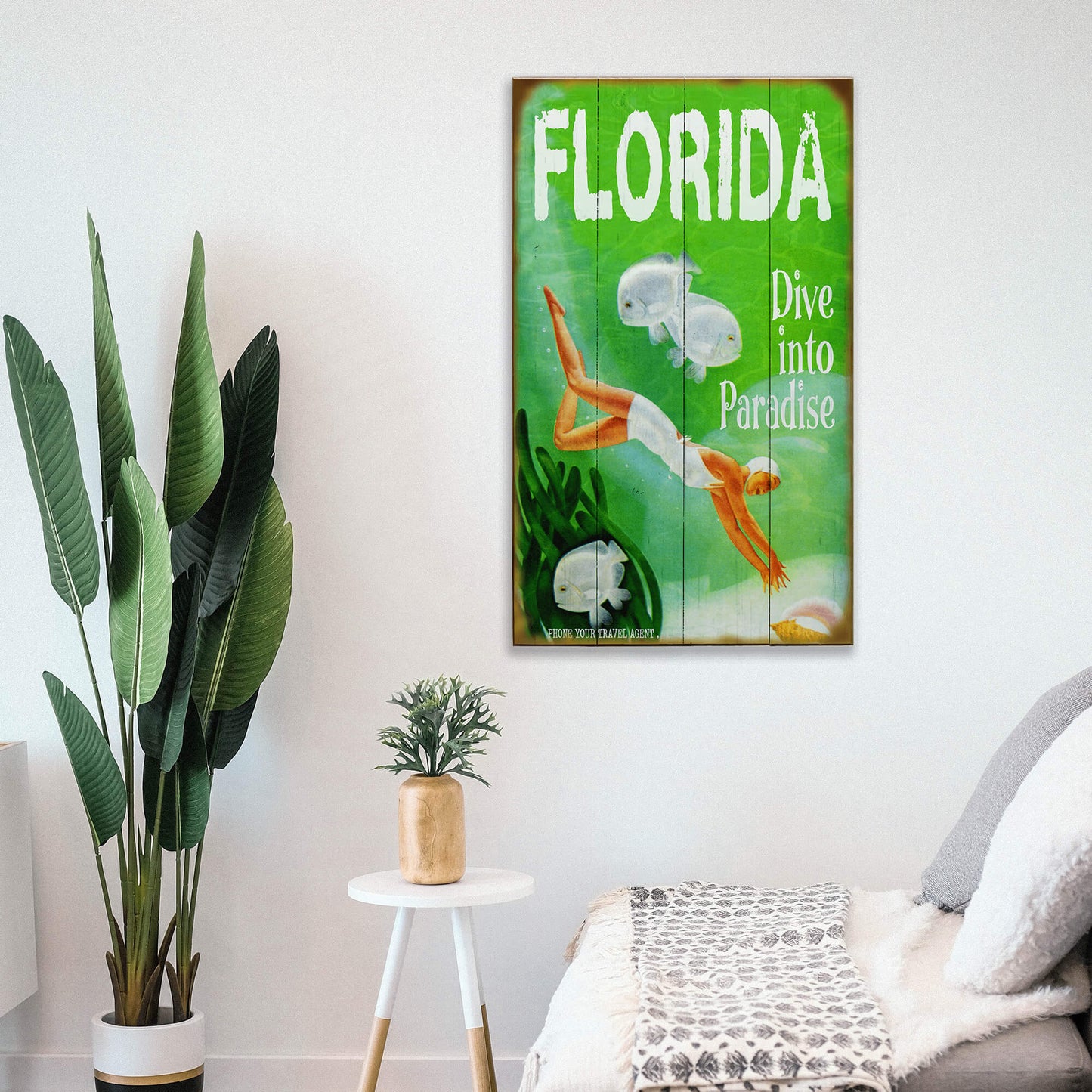 Dive Into Paradise - Wood & Metal Wall Art