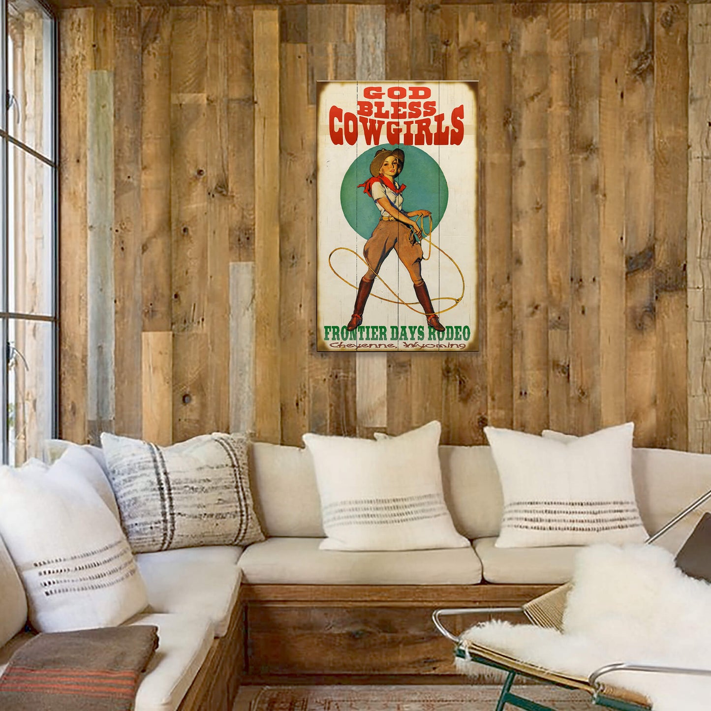 God Bless Cowgirls - Wood & Metal Wall Art