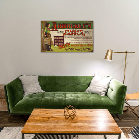 Escape the City Dude Ranch - Wood & Metal Wall Art
