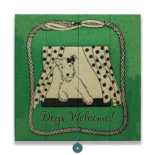 Dogs Welcome - Wood & Metal Wall Art