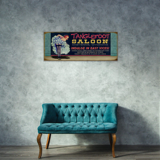 Easy Vices Saloon - Wood & Metal Wall Art