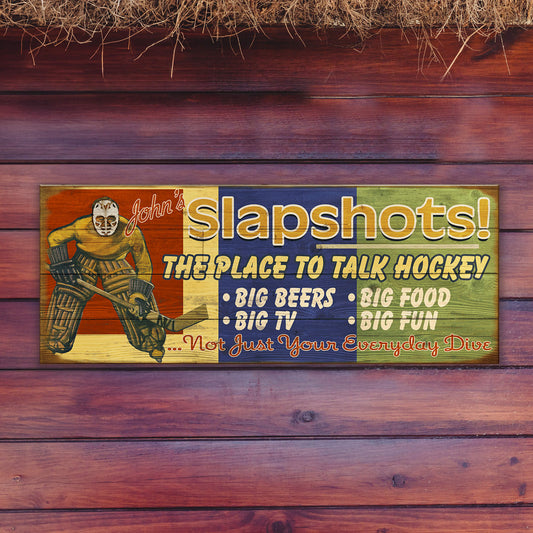 Slapshots: Personalized - Wood & Metal Wall Art