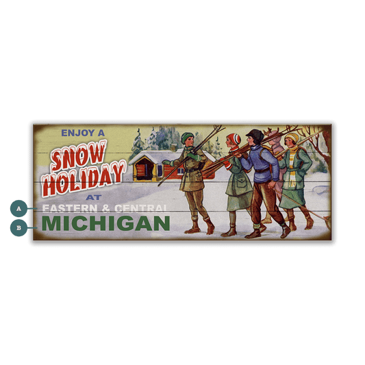 Enjoy a Snow Holiday - Wood & Metal Wall Art