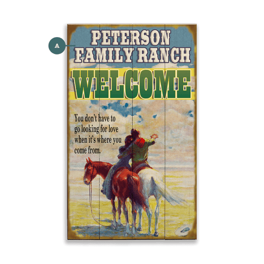 Western Lovers - Wood & Metal Wall Art