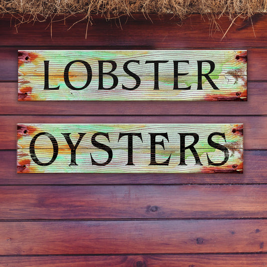 Catch of the Day: Oysters - Wood & Metal Wall Art