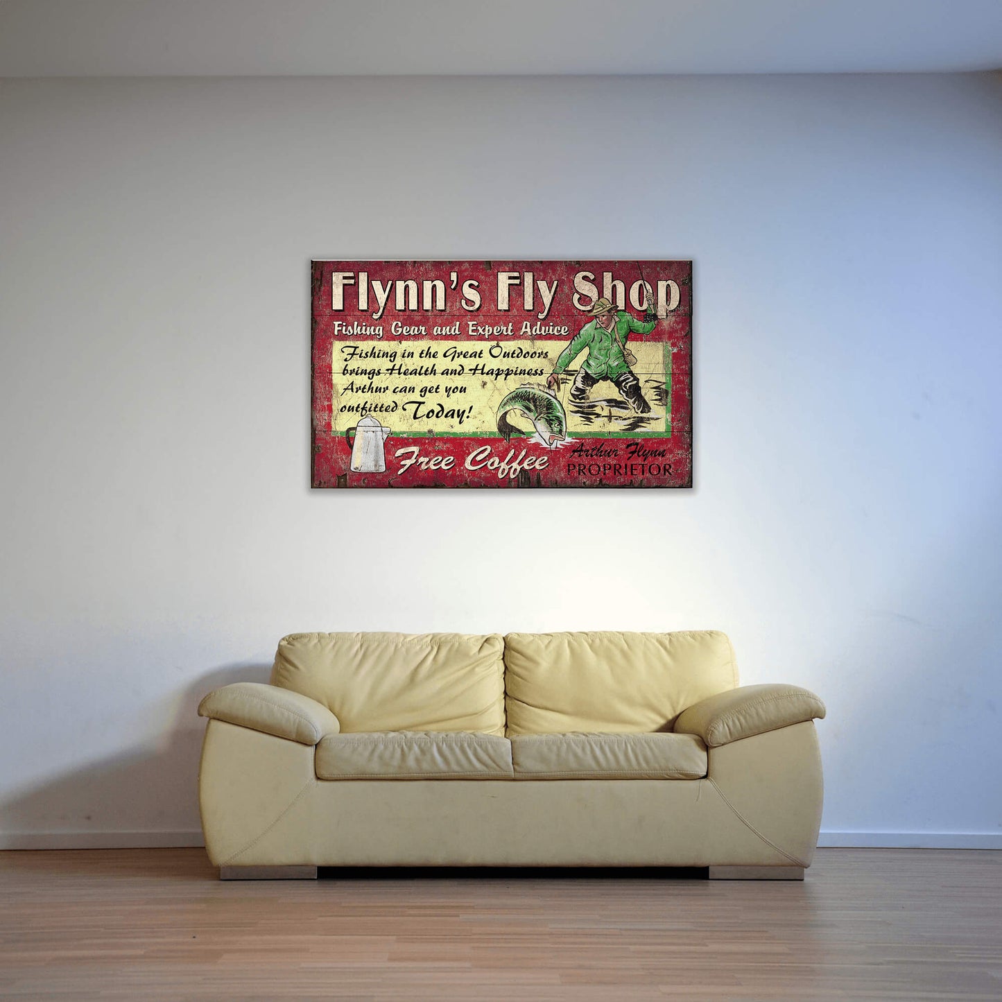 Flynn's Fly Shop - Wood & Metal Wall Art