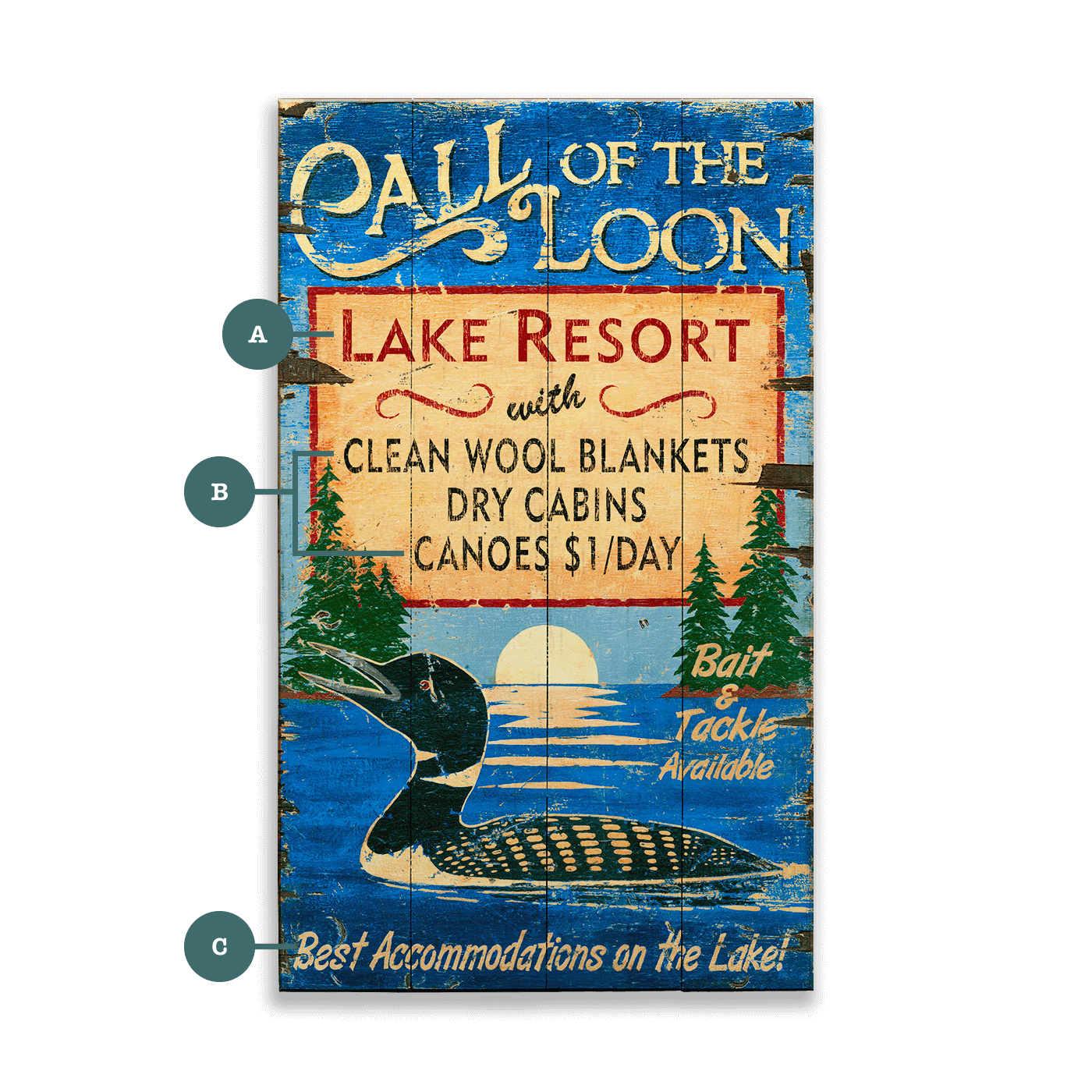 Call of the Loon - Wood & Metal Wall Art