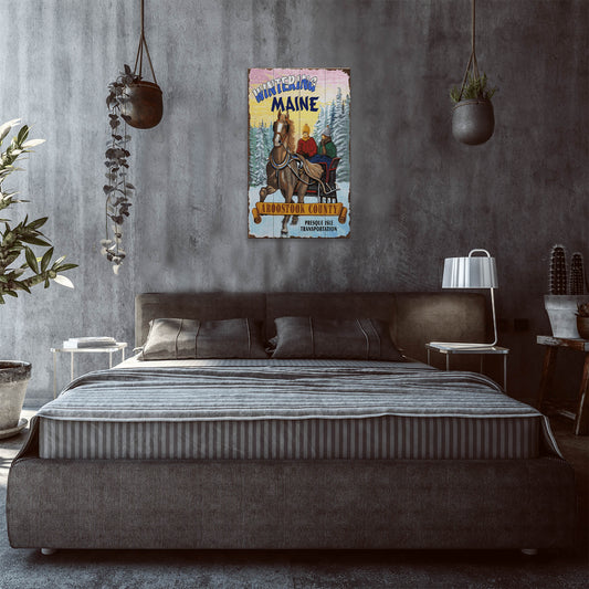 Wintering Maine - Wood & Metal Wall Art
