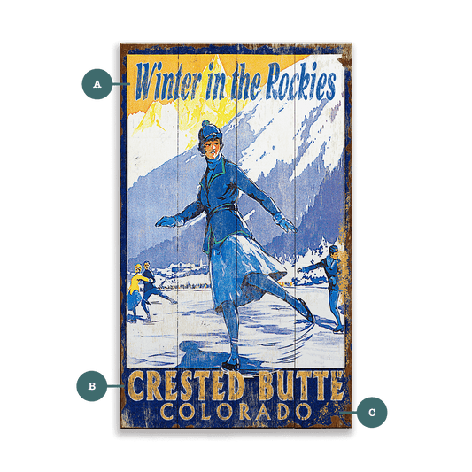 Winter in the Rockies - Wood & Metal Wall Art