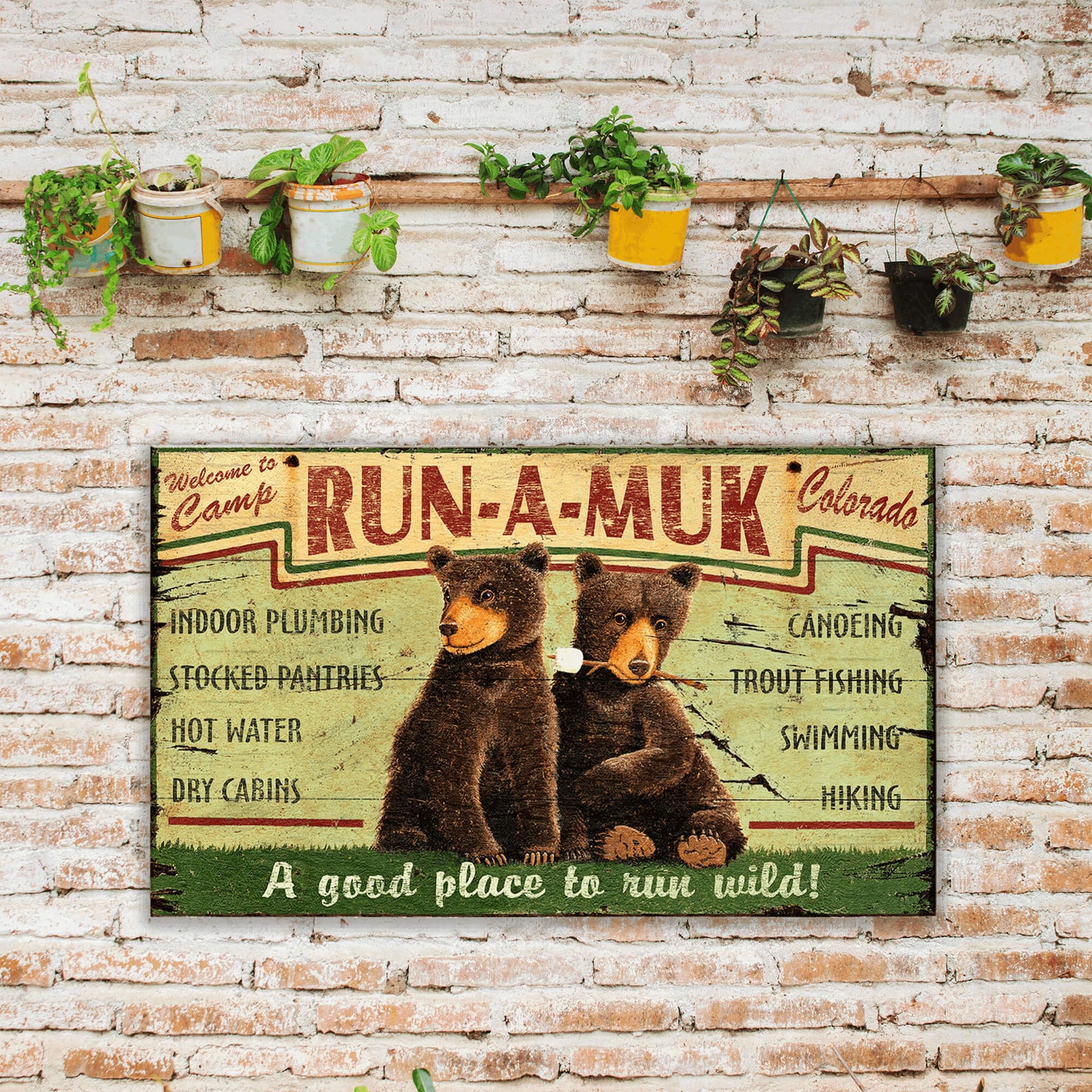 Camp Run-a-Muk - Wood & Metal Wall Art