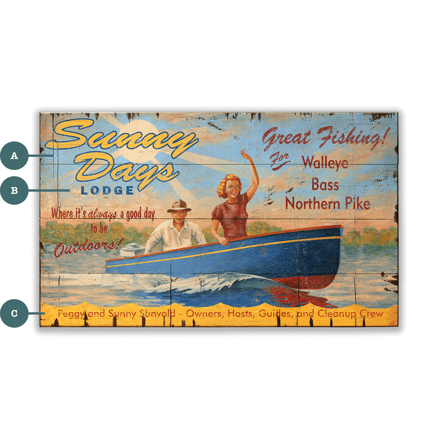 Sunny Days Lodge - Wood & Metal Wall Art