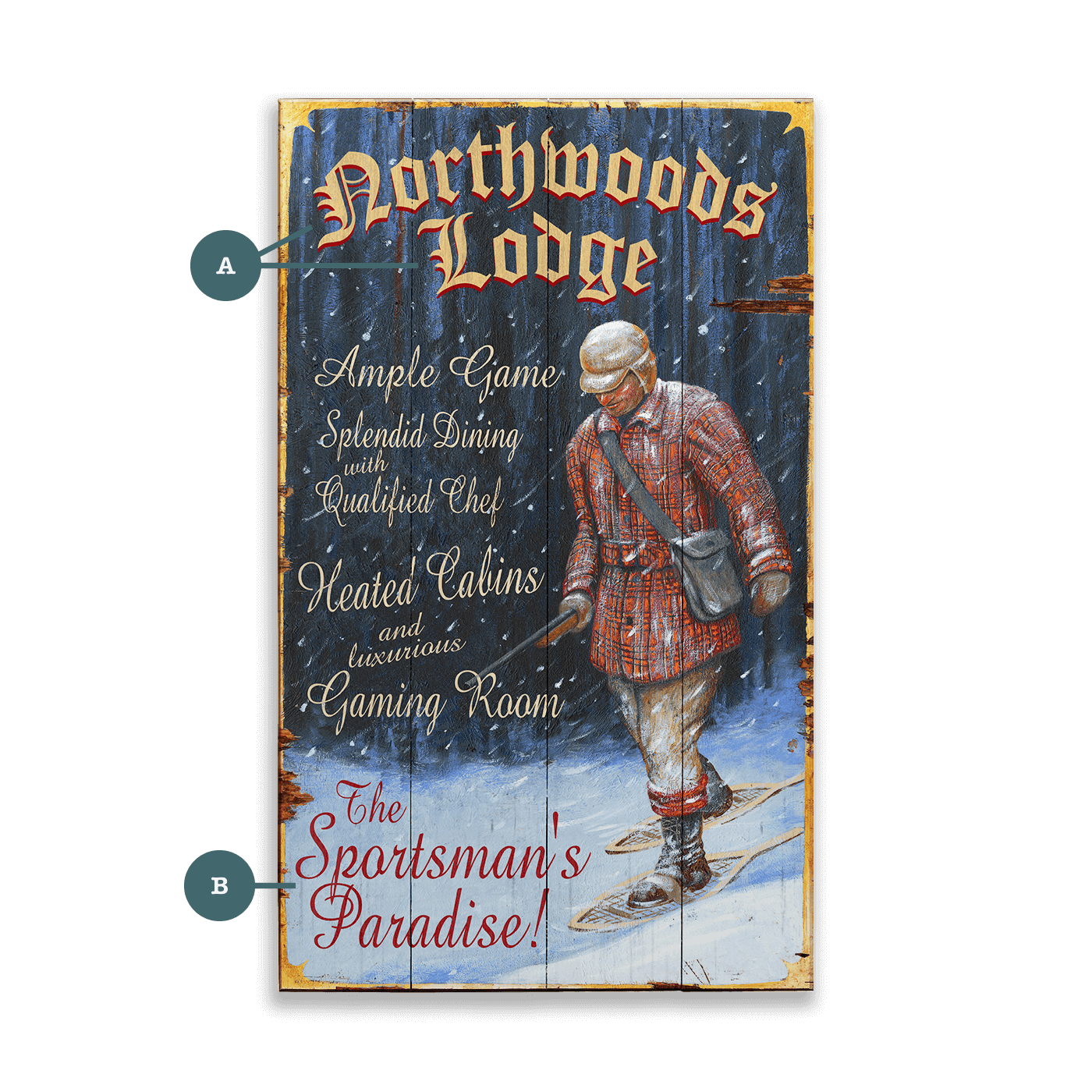 Northwoods Lodge - Wood & Metal Wall Art
