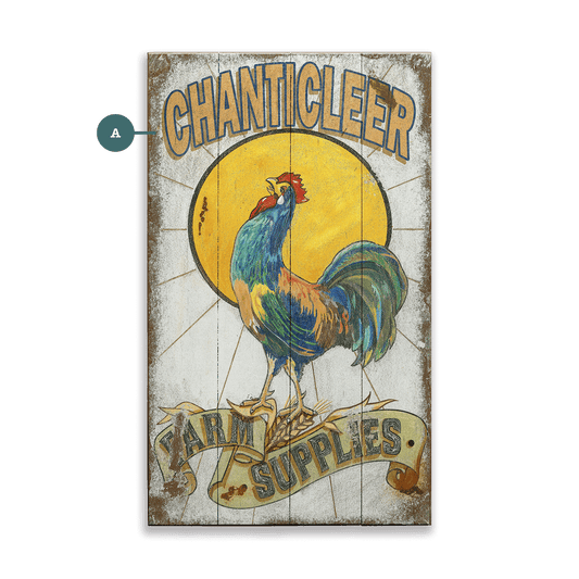 Chanticleer Farm Supplies - Wood & Metal Wall Art