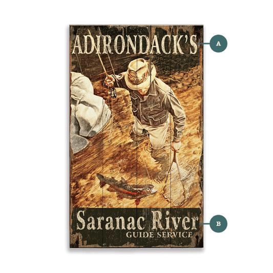 Adirondack's Guide Service - Wood & Metal Wall Art