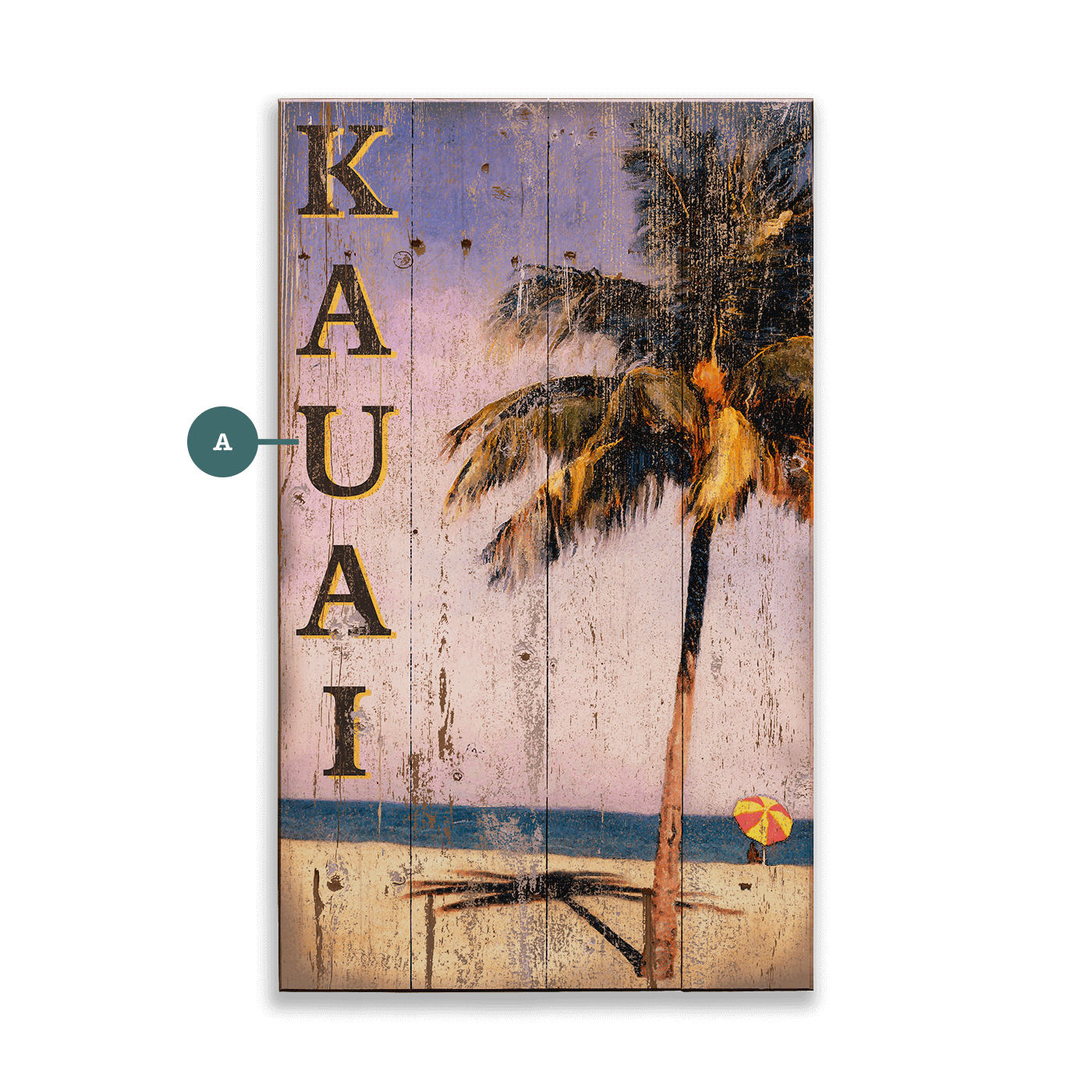 Kauai Palm - Wood & Metal Wall Art