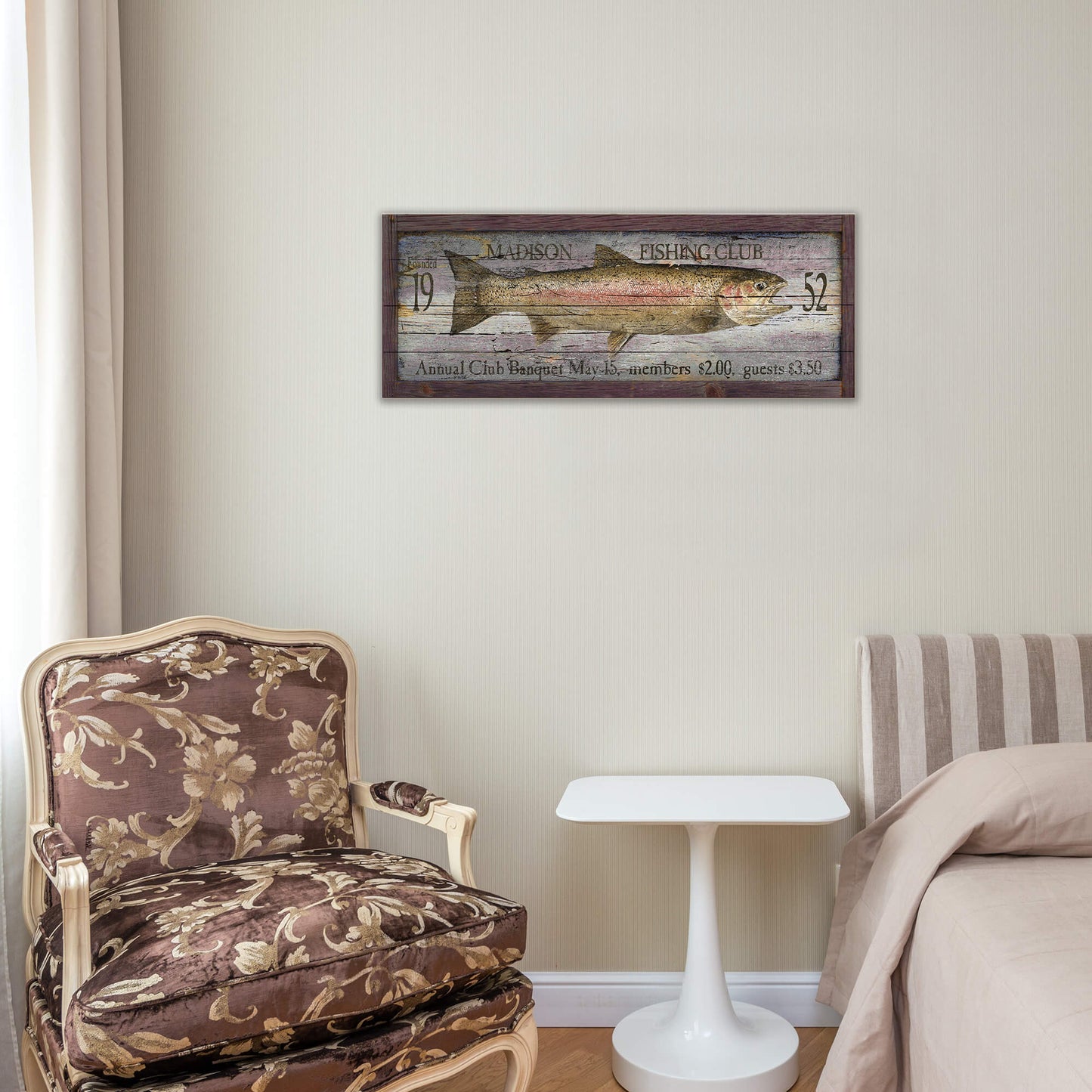 Fishing Club - Wood & Metal Wall Art