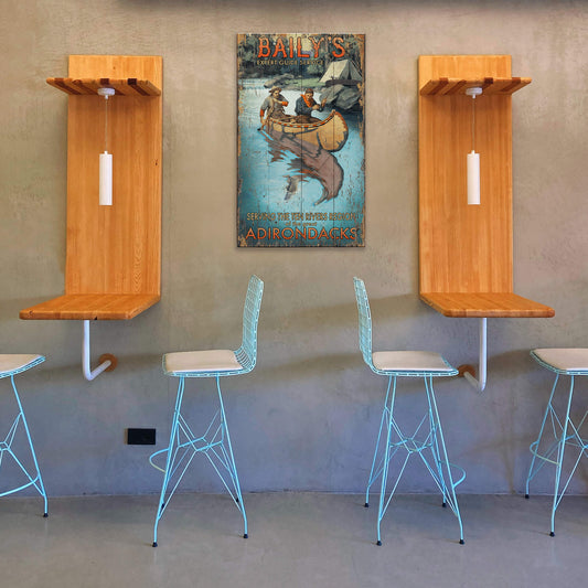 Baily's Guide Service: Distressed Finish - Wood & Metal Wall Art