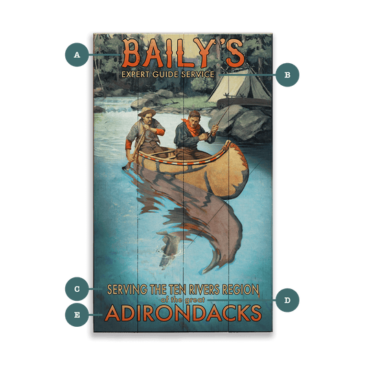 Baily's Guide Service: Smooth Finish - Wood & Metal Wall Art