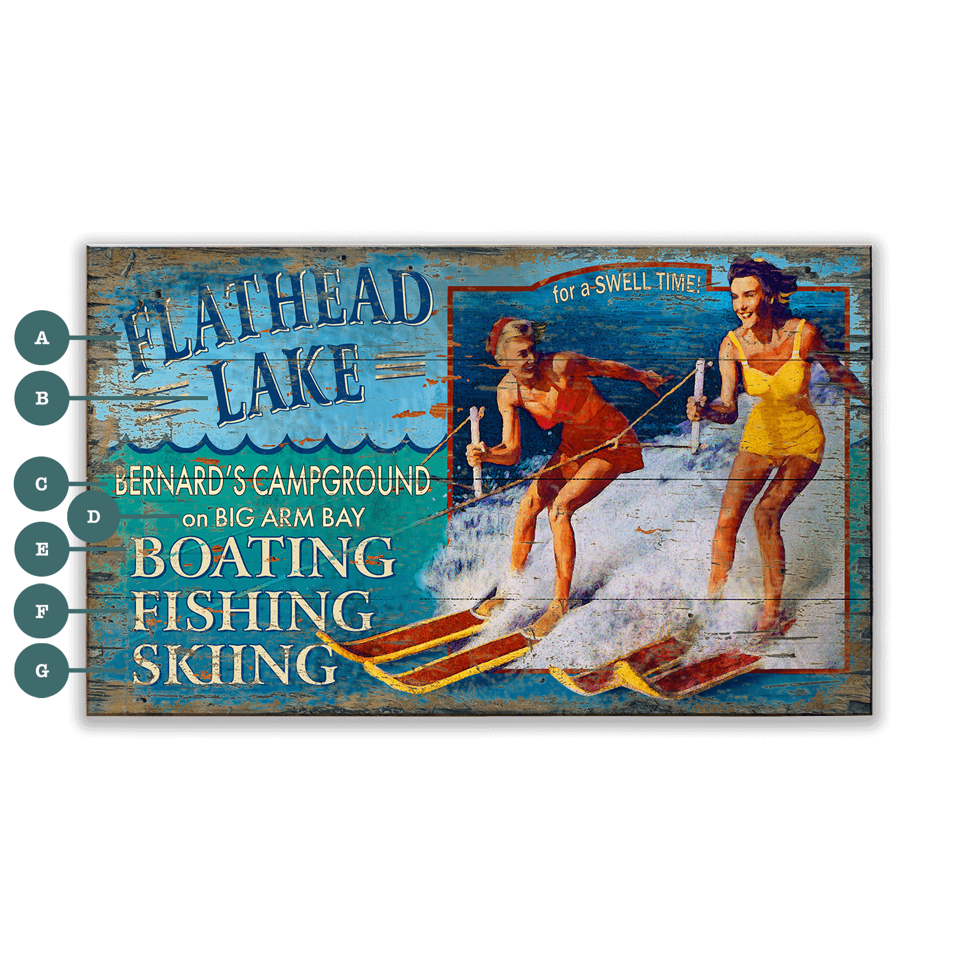Lakeside Adventures - Wood & Metal Wall Art