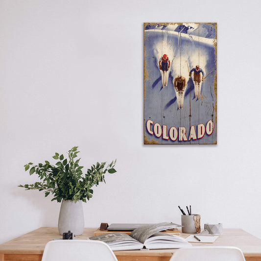 Triple Downhill - Wood & Metal Wall Art