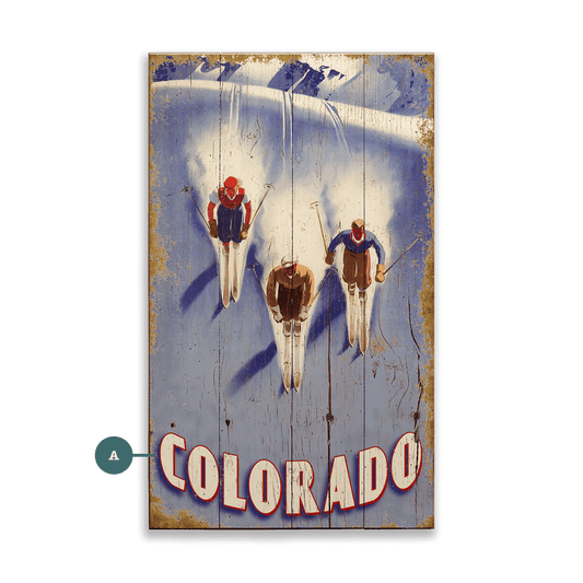 Triple Downhill - Wood & Metal Wall Art